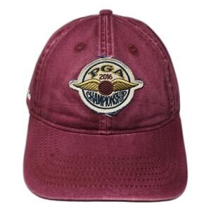 PGA 2016 Championship Snapback Cap Red One Size Embroidered Classic Cut Ahead